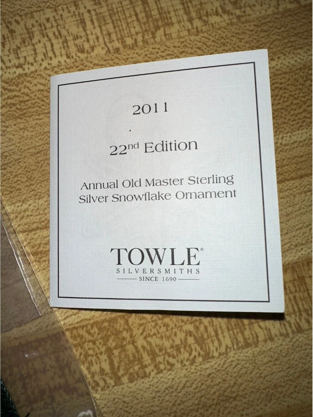 2011 Towle Silversmiths Sterling Silver Annual Old Master 22